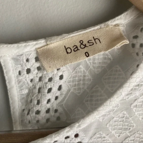 BA&SH Lace Blouse White Gianna Blouse - Picture 4 of 8